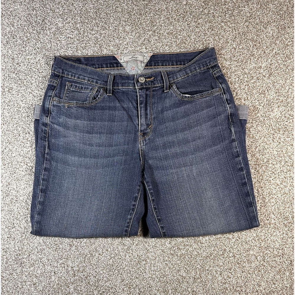 Levi's Capris Jeans‎ Women's 8 Blue Denim Stretch Mid Rise Cropped